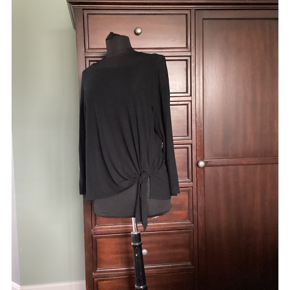 Theory Woman’s Draped Long-Sleeve Side tie Top EUC - Picture 1 of 11